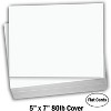 Hamilco White Cardstock Blank Index Flash Note & Post Cards - Flat 5 X 7" Thick Paper 80 lb Card Stock for Printer - 100 Pack - 2 of 4