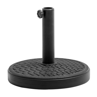 28.58lbs Outdoor Concrete/Cement Filled Umbrella Base for Market Umbrella Black - Crestlive Products