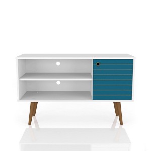 Liberty Mid-Century Modern 2 Shelves and 1 Door TV Stand for TVs up to 46" - Manhattan Comfort - 1 of 4