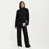 Anna-Kaci Women’s Ribbed Knit Relaxed Fit 2-Piece Set with High Neck Top Soft Stretch Fabric and Wide Leg Pants - 3 of 4
