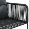 vidaXL Patio Chairs 2 pcs with Pillows Poly Rattan Black - 4 of 4