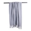 50"x60" Solid Textured Throw Blanket Gray - Design Imports: Cotton, Hypoallergenic, Machine Washable - 2 of 4