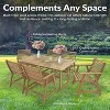 Sunnydaze Hatteras Acacia Wood Outdoor Dining Set with Table and Armchairs - 7pc - Natural - 4 of 4