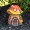 Northlight 6.25" Orange Mushroom House Outdoor Garden Statue - 2 of 4