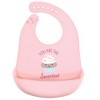 Hudson Baby Infant Girl Silicone Bibs 3pk, Sweetest Cupcake, One Size - 2 of 4