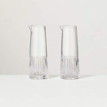 Oil & Vinnegar Fluted Clear Glass Cruets (Set of 2) - Hearth & Hand™ with Magnolia