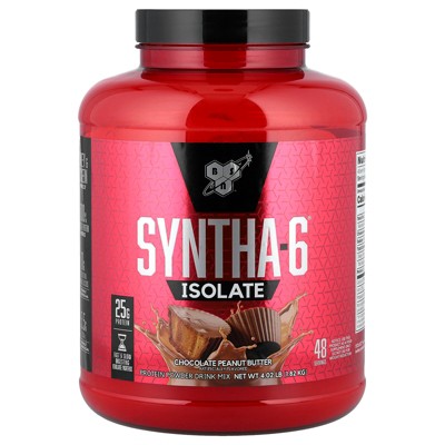 BSN Syntha-6® Isolate, Protein Powder Drink Mix, Chocolate Peanut Butter, 4.02 lb (1.82 kg)