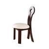 HDZNVF Set of 2 Dining Chairs, Key-design Home Chairs, PU Leather Solid Wooden Dining Chairs, Walnut Brown - 4 of 4