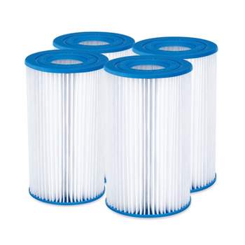Summer Waves P57100204 Replacement Type A/C Swimming Pool and Hot Tub Spa Filter Cartridge with Ultimate Filtration Paper, (4 Pack)
