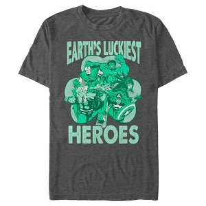 Men's Marvel St. Patrick's Day Earth's Luckiest Heroes T-Shirt - 1 of 4