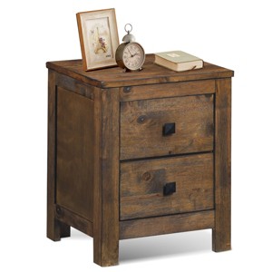 Costway Nightstand Bed Sofa Side End Coffee Table Wood 2 Storage Sliding Drawers Bedroom - 1 of 4