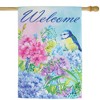 Northlight Blue and Purple Welcome Bird Outdoor House Flag 28" x 40" - 2 of 4