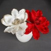 COZONY 20 PCS Glitter Artificial Flower DIY Ornaments, 6.3 Inch Faux Flower Christmas Tree Wreath Decorations for Xmas Wedding Party Holiday - 3 of 4