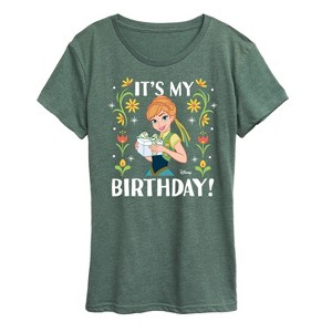 Women's - Disney - Anna It's My Birthday Short Sleeve Graphic T-Shirt - 1 of 4