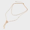 Petal Drop Y Multi-Strand Necklace - A New Day™ Gold: Nickel-Free, Lobster Claw Clasp, Flower Accents - 3 of 4
