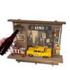 Old Modern Handicrafts NYC Checker Taxi Shadow Box – Vintage Wall Decor with Key Hooks & Bottle Opener, 13" - 2 of 4
