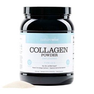 NatureWise Collagen Peptides Powder with Hyaluronic Acid & Vitamin C - Unflavored Collagen Peptides - Type I & III for Hair, Skin & Nails - 1 of 4