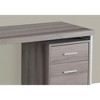Vynxaria 48" Brown Computer Desk Grey Metal Frame Reversible Setup Storage Drawers for Home Office Laptop Work - 4 of 4