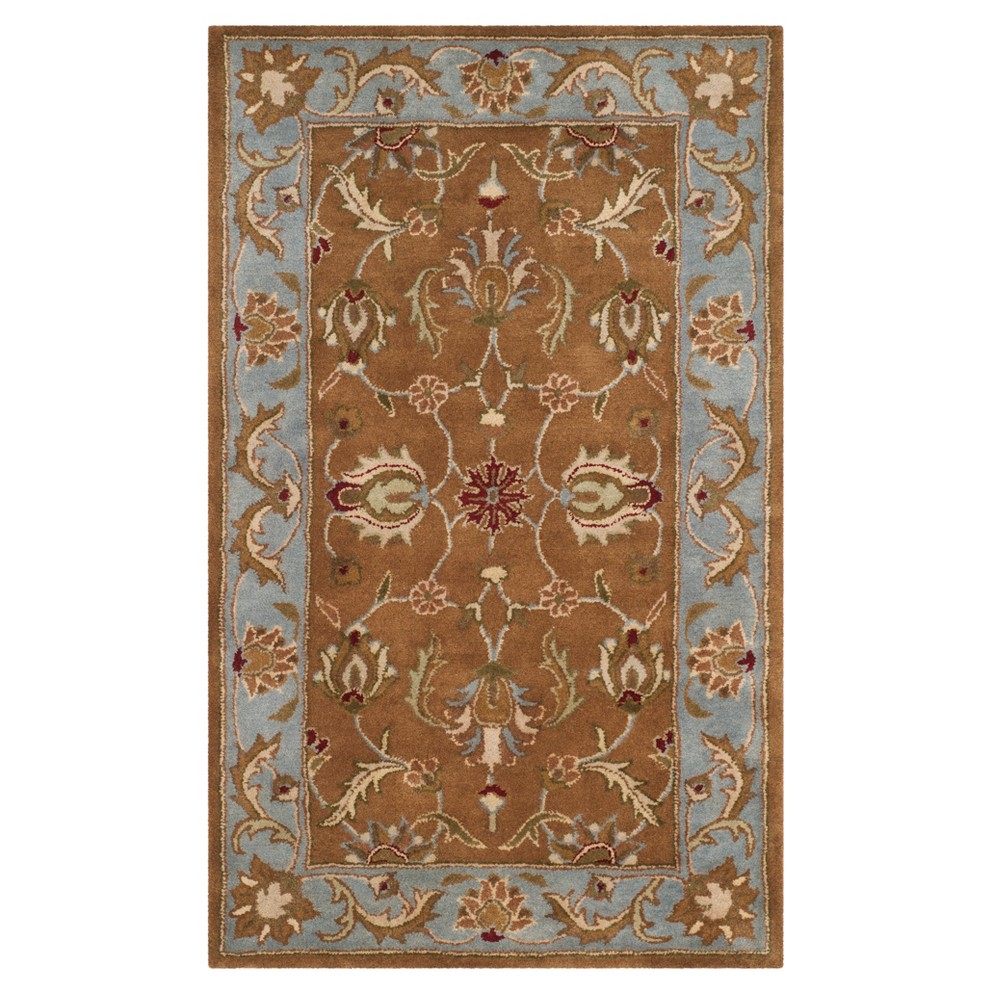 3'x5' Floral Tufted Accent Rug Brown/Blue - Safavieh