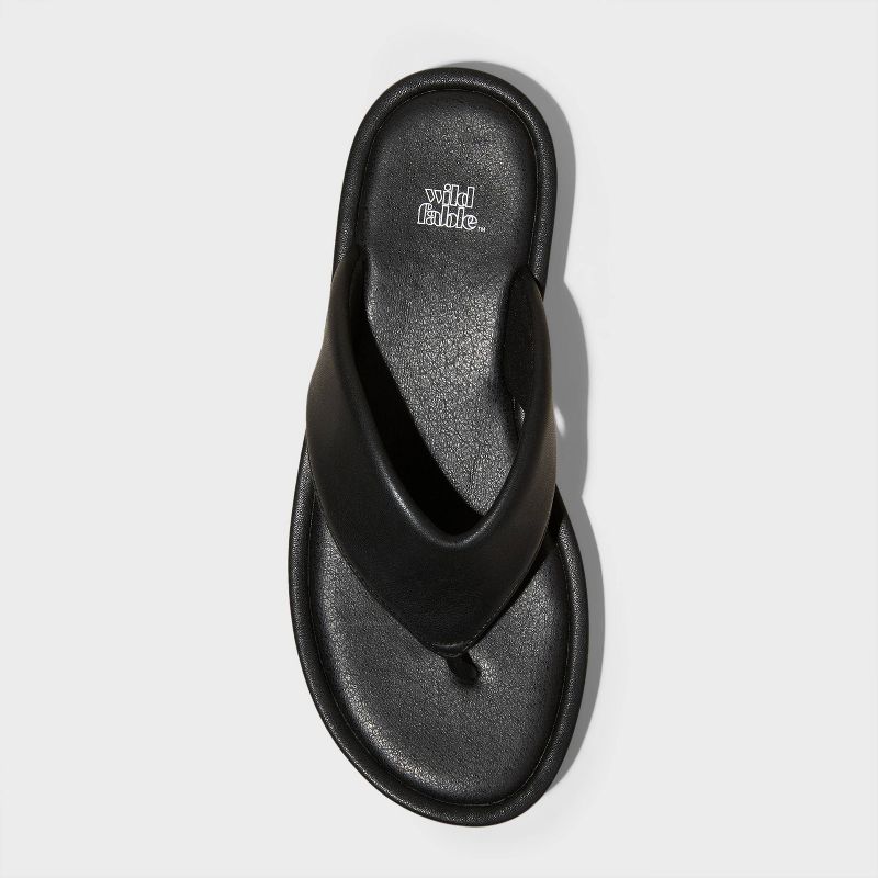 Women&#39;s Charlee Platform Flip Flop Sandals - Wild Fable&#8482; Black, 4 of 19