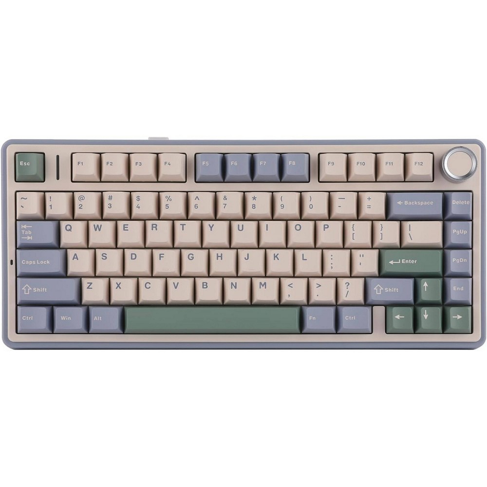 AULA F75 75% Wireless Mechanical Creamy Gaming Keyboard, 4000mAh, Hot Swappable Switches, RGB, Tri-Mode - Green Blue