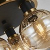 Artcraft Lighting Bonita 3 - Light Semi-Flush Mount in  Black/Brushed Brass - 4 of 4