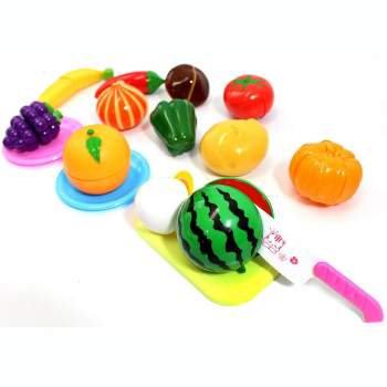 Link Little Chef Kitchen Fun Cutting Fruits & Vegetables Food Playset, Basic Skills Development, Pretend Play Toy For Kids