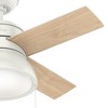 Hunter Fans 36" Loki Lighted Ceiling Fan Fresh White Finish with Reversible Blades for Indoor Use - 2 of 4