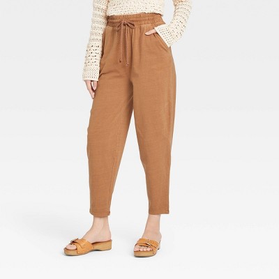 Women's High-Rise Pull-On Tapered Knit Pants - Universal Thread™
