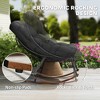Outdoor Rocking Chair Patio Set of 2, Oversized Rocking Papasan Chairs with Cushions for Garden Porch, 265 lbs. - 4 of 4