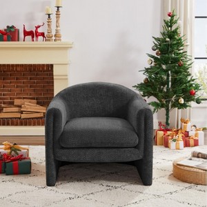 VANOMi 31.2 inch Wide Upholstered Barrel Accent - 1 of 4