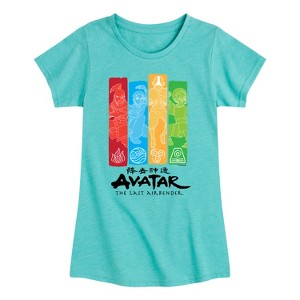 Girls' - Avatar: The Last Airbender - Four Nations Fitted Short Sleeve Graphic T-Shirt - 1 of 4