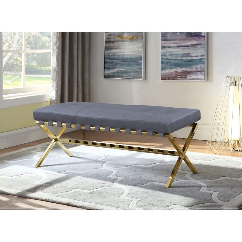 Iconic Home Tufted Modern Bench, Mera, 1 of 9