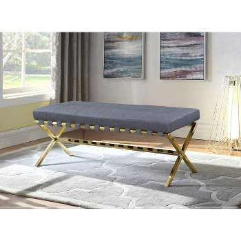 Iconic Home Tufted Modern Bench, Mera