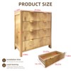 TackView 4 Drawer Dresser with Gold Handles, Fluted Chest of Drawer,Narrow Drawer Dresser Organizer,for Bedroom Living Room Hallway Closet - 3 of 4