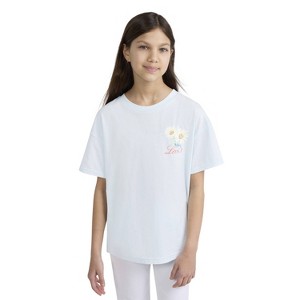 Levi's® Girls' Short Sleeve Oversized 'Daisy' Front and Back