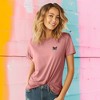 Dalix Butterfly Embroidered Cotton Relaxed Fit Short Sleeve Crewneck Tee Shirt Women - 2 of 4