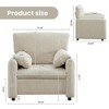 NicBex Modern Chenille Accent Chair with 2 Wider Armrests,Single Sofa Chair for Living Room,Bedroom,Reading Room - 3 of 4