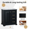 Whisen 30" Bathroom Vanity with Sink, One Package, Black Bathroom Cabinet with Drawers - 3 of 4