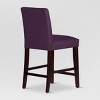Skyline Furniture 25" Velvet Parsons Counter Height Barstool Wood - 4 of 4