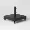 55lbs Polycrete Square Outdoor Patio Market Umbrella Bases with Wheels - Threshold™ - 2 of 4