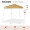 EAGLE PEAK 8x8 Slant Leg Pop Up Canopy Tent Easy Setup Instant Outdoor Beach Canopy 8x8 Base 6x6 Top - 3 of 4