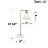 360 Lighting Bella 24 1/2" High Brass 1-Light Table Lamp Set of 2 - 4 of 4