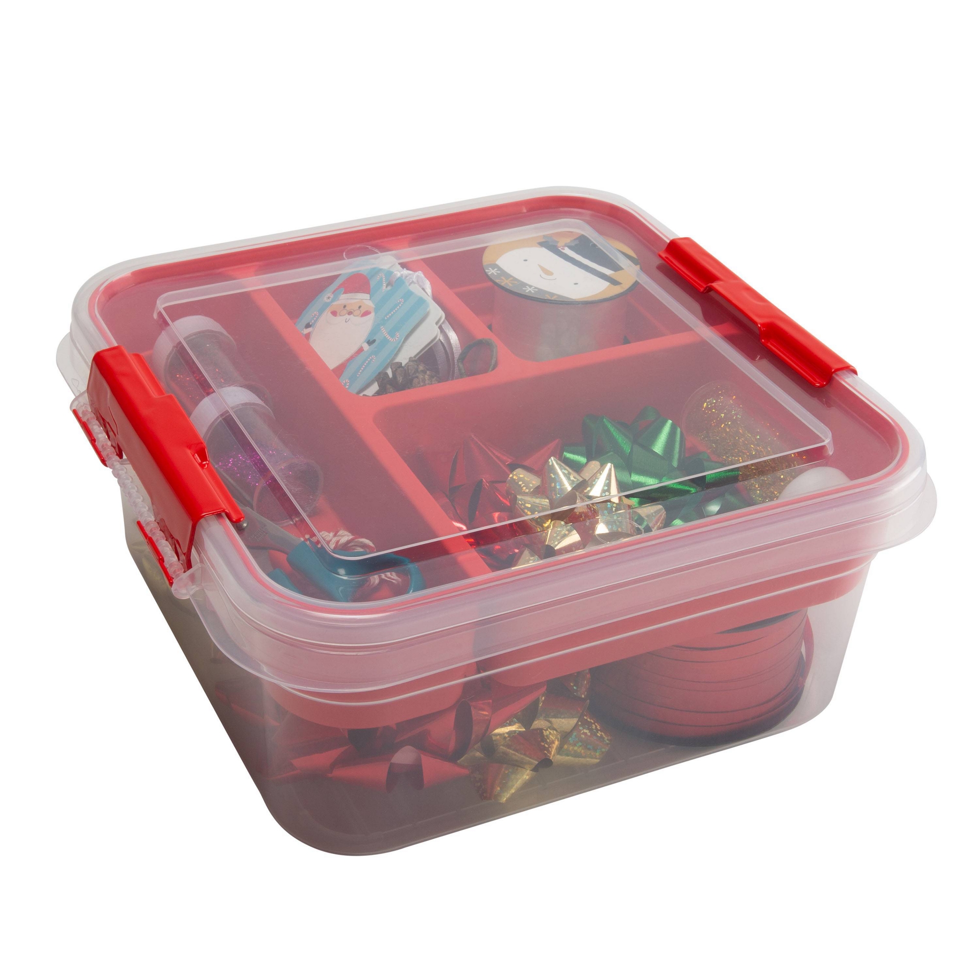 Simplify 2 Tier Storage Box with Removable Dividers