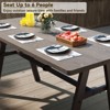 Tangkula 59" x 29.5" Rectangle Rustproof Patio Dining Table w/ 1.93" Umbrella Hole - 3 of 4