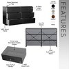 Akoasm 44.5 in. W 6-Drawer Dresser with Large Fabric Drawers For Living Room, Hallway & Entryway-Black - 3 of 4