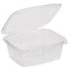 Inno-Pak 32 oz Rectangular Container Clear RPET Hinged Lid - Pack of 100 - 2 of 3