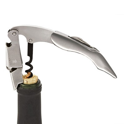True Sommelier Stainless Steel Waiter's Corkscrew with Foil Cutter