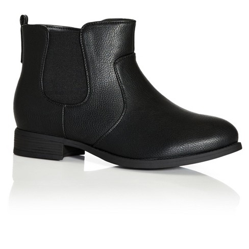 Wide fit black outlet leather chelsea boots