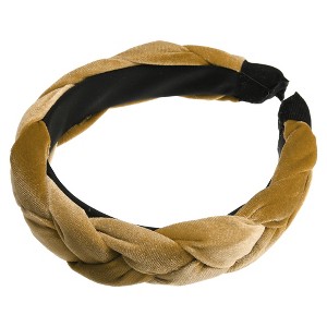 Unique Bargains Women's Thick Braided Velvet Headband Hairband Accessories 1.2 Inch Wide 1 Pc - 1 of 4